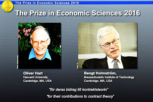 Un brit&aacute;nico y un finland&eacute;s ganan Premio Nobel de Econom&iacute;a por contribuir a la teor&iacute;a de contratos
