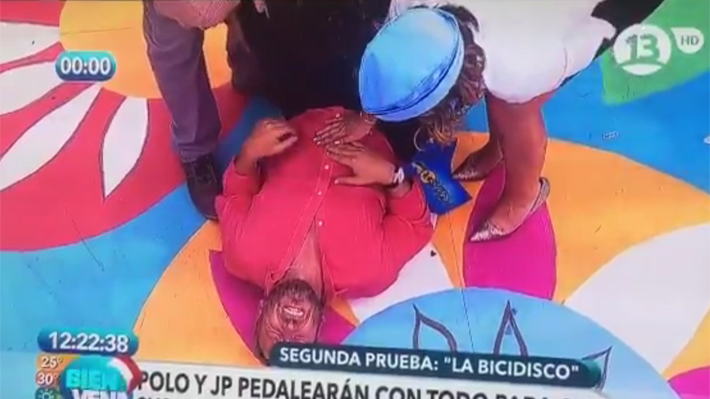 Martín Cárcamo sufre accidente en vivo durante competencia en 