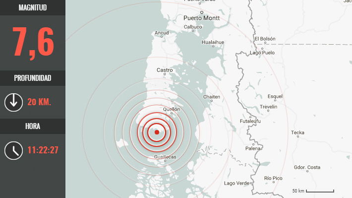 Revive el tiempo real del terremoto 7,6 grados Richter que afectó al sur del país