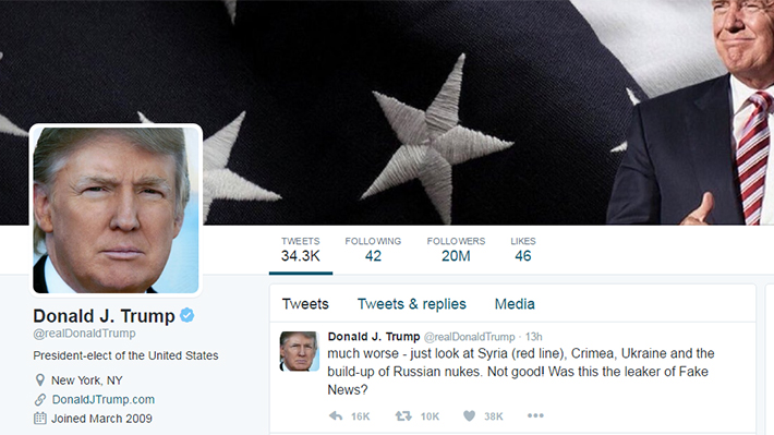 Donald Trump mantendrá su propia cuenta de Twitter tras asumir la presidencia de EE.UU.