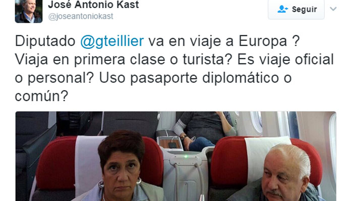 Diputados José Antonio Kast y Guillermo Teillier se enfrentan en Twitter y se acusan de 