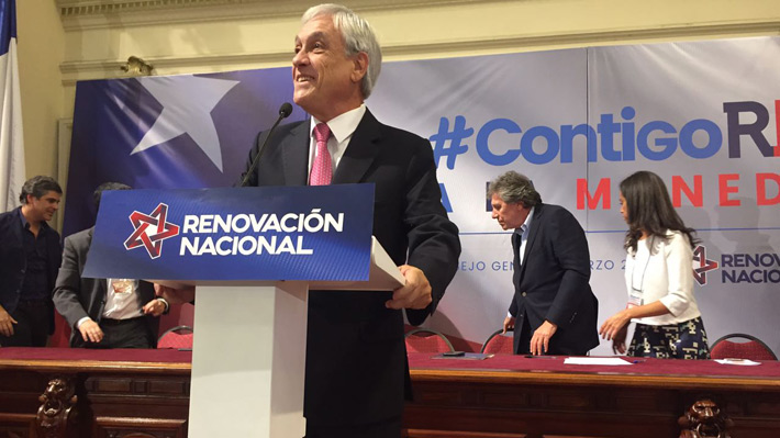 Sebastián Piñera fue proclamado por RN y arremetió contra gobierno de Bachelet