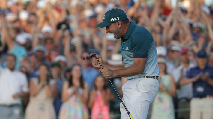 Golf: El espa&ntilde;ol Sergio Garc&iacute;a gana por primera vez el Masters de Augusta en una emocionante pr&oacute;rroga