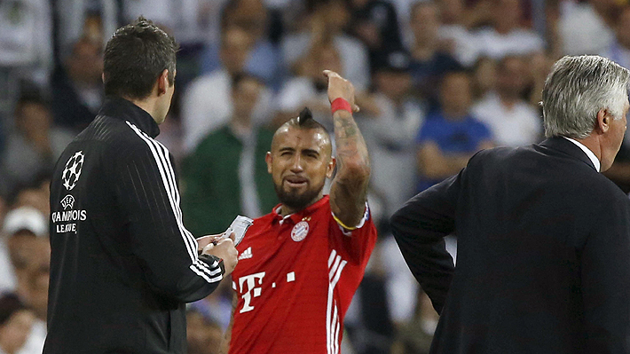 Vidal acus&oacute; que el &aacute;rbitro 