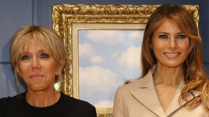 Melania Trump y Brigitte Macron se reunieron en 