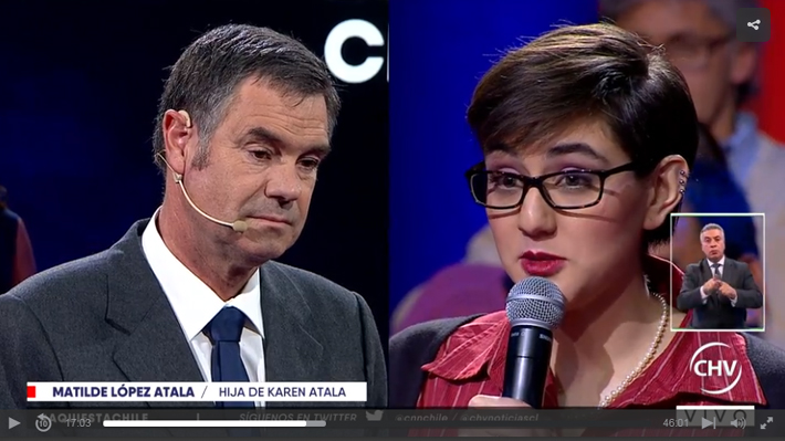 El cara a cara entre Ossand&oacute;n e hija de jueza Karen Atala por adopci&oacute;n homoparental: 