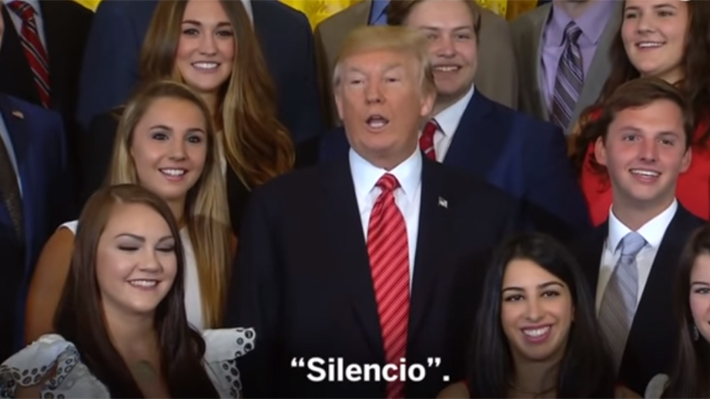 Trump hizo callar a periodista durante una sesión de fotos en la Casa Blanca