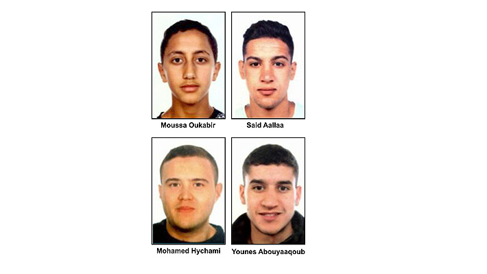 Estos son los cuatros fugitivos buscados por la Polic&iacute;a espa&ntilde;ola tras los atentados en Catalu&ntilde;a
