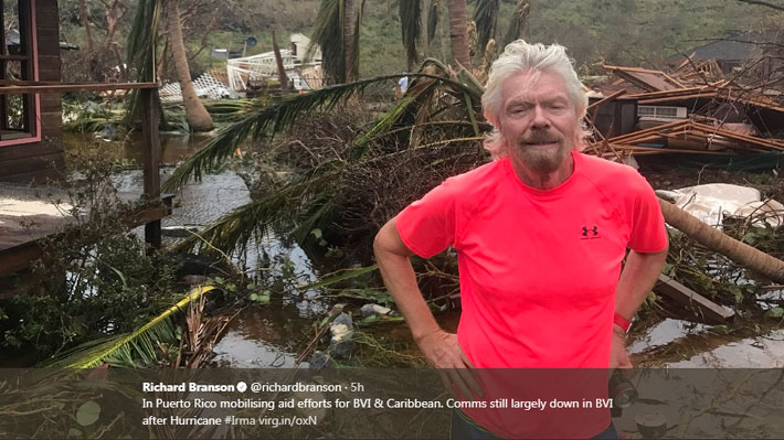 Irma se llevó la mansión del dueño de Virgin Mobile en Necker Island, su isla privada en el Caribe