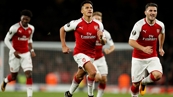 Mira el golazo que anotó Alexis Sánchez para la recuperación del Arsenal en la Europa League