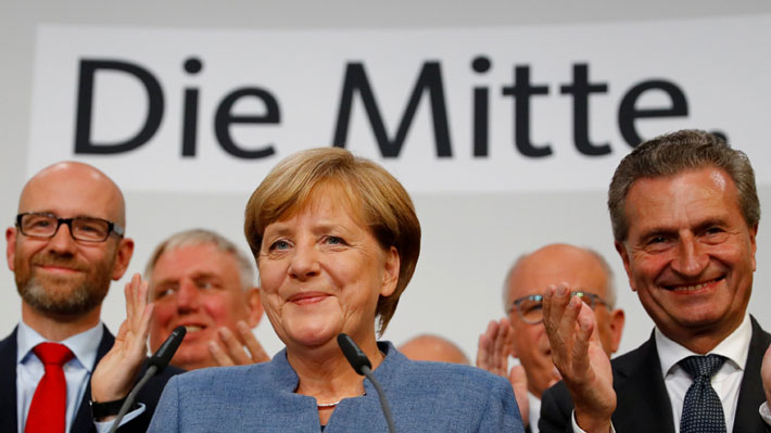 Con primera mayoría, pero su más baja votación: Merkel ganó las elecciones federales con un 33,1% de los votos