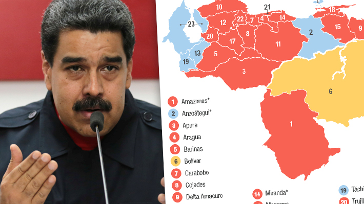 El nuevo mapa político de Venezuela tras los resultados oficiales de las elecciones