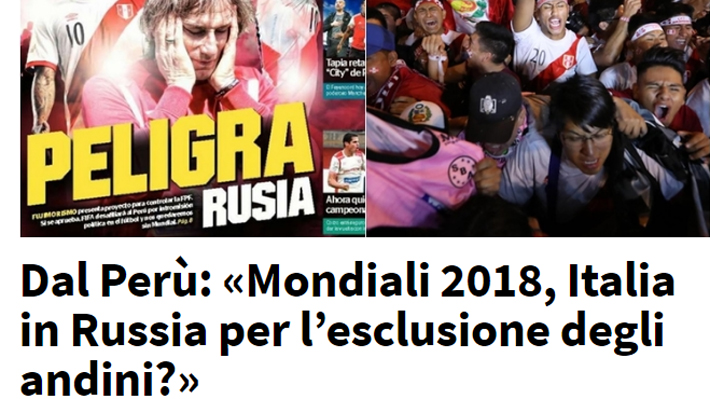 En Italia se ilusionan con opción de ir al Mundial por posible desafiliación de Perú