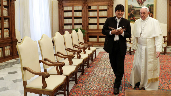 Vaticano evita mencionar la demanda marítima tras cita de Evo Morales con el Papa