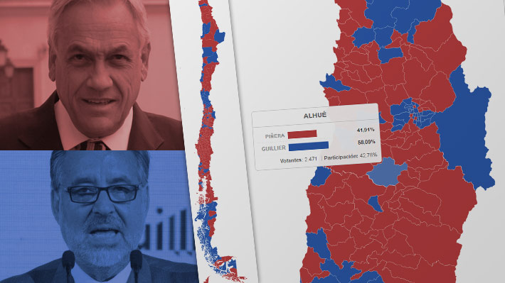 Piñera ganó en 255 comunas y 13 regiones: El mapa que desglosa el triunfo de la centroderecha