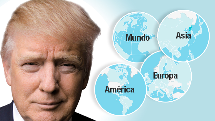 Amenazas y polémicas medidas: Cómo fue la relación de Trump con el mundo en 2017