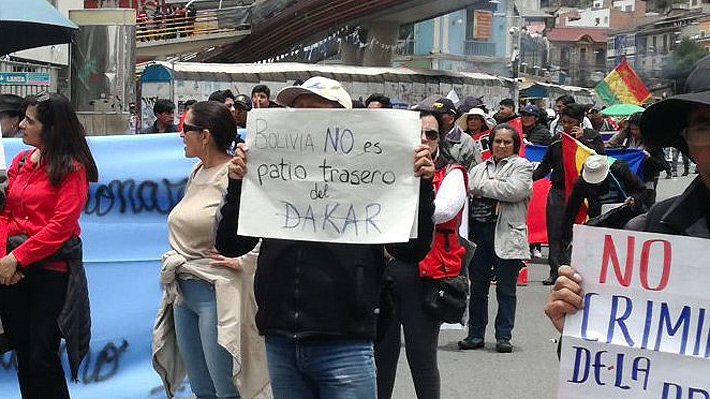 "¡No queremos más Dakar carajo!": Las duras manifestaciones políticas que tensionaron la llegada de la prueba a Bolivia