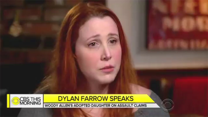 Dylan Farrow rompe en llanto al hablar de los abusos de Woody Allen: "Ha estado mintiendo por tanto tiempo"