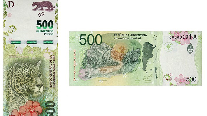 Billete argentino de $500 se consagra como el mejor del mundo