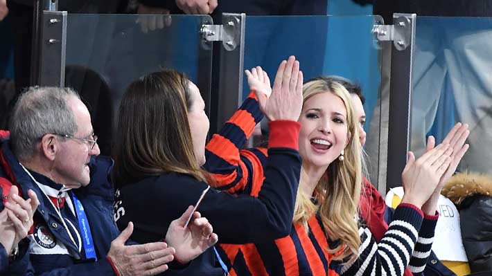 Hija de Trump llama a ejercer "presión máxima" sobre Norcorea en su visita a los Juegos Olímpicos de Invierno