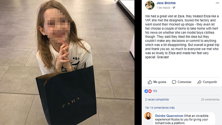 Conocida marca española de ropa rechaza la particular oferta que le hizo una niña de 7 años