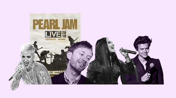 Radiohead, Pearl Jam y Katy Perry: 13 grandes conciertos que llegan a Santiago en los próximos tres meses