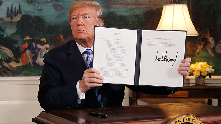 Ya es oficial: Trump confirma la salida de EE.UU. del pacto nuclear con Irán