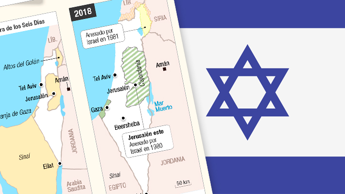 Mapas: La evolución geográfica del Estado de Israel a 70 años de su creación