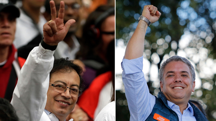 Iván Duque y Gustavo Petro, los candidatos con ideas muy opuestas que lucharán por la Presidencia de Colombia