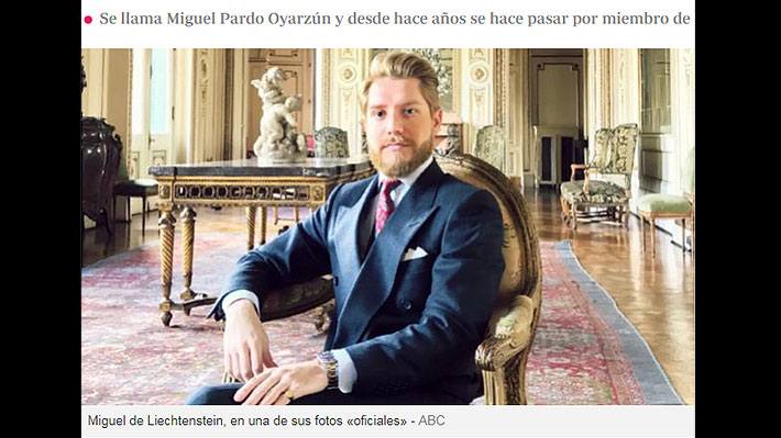 Miguel de Liechtenstein, el chileno que dice ser de la realeza y asiste a las fiestas de la élite española