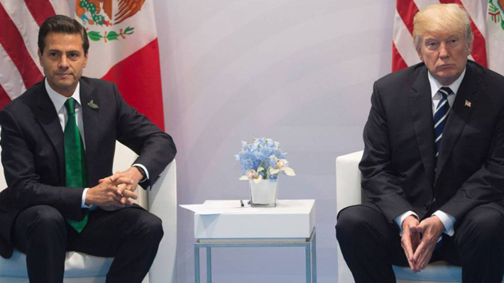 Trump reitera que México pagará por muro en la frontera y Presidente Peña Nieto responde: "Ni ahora, ni nunca"