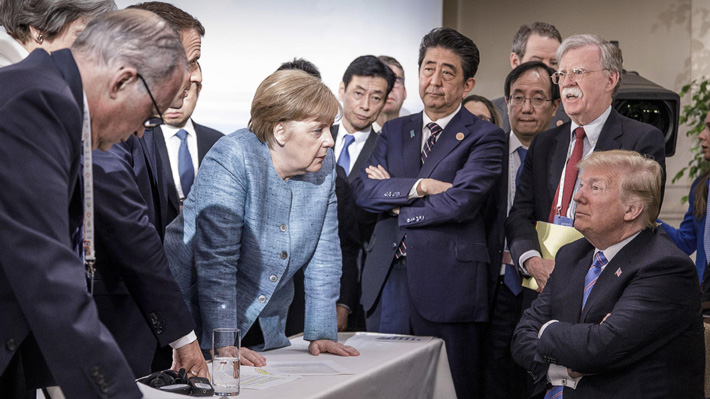 La irregular participación de Trump en la cumbre del G7: Fue el primero en abandonarla y no participó en comisión del clima
