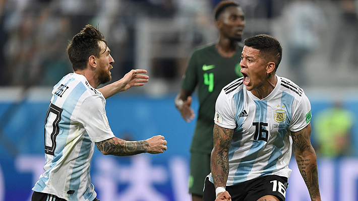 Argentina sufre, pero un gol de Rojo a cuatro del final la mete en los octavos del Mundial