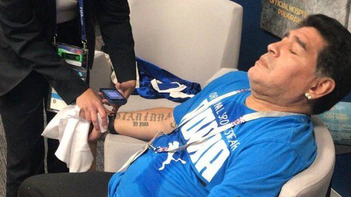 Resultado de imagen para Maradona y su show en el Mundial de Rusia 2018