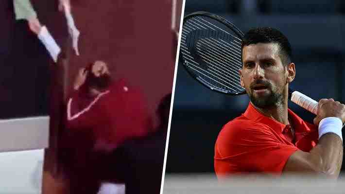 Surge nuevo video del botellazo que sufrió Novak Djokovic en Roma y el serbio publica mensaje en redes sociales