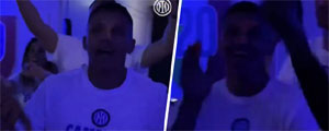 Video: Aparecen notables imágenes de Alexis Sánchez en la celebración del título del Inter
