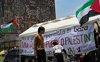 Protestas por Gaza llegan a México: Estudiantes acampan en la UNAM para exigir el &#34;fin del genocidio&#34;