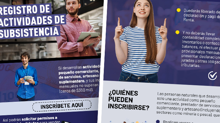 Infografía: Conoce el registro de actividades de subsistencia para pequeños contribuyentes del SII