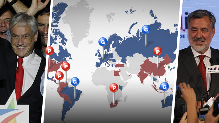 El mapa del voto en el exterior Piñera se impuso en EE.UU