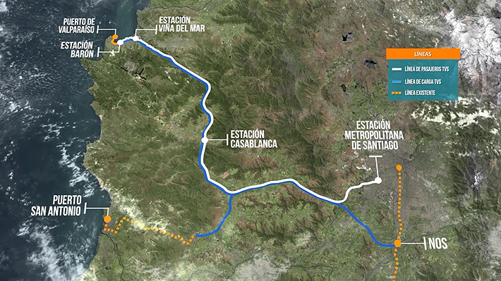 ¿Santiago-Valparaíso en 45 minutos? Presentan a Bachelet proyecto de tren de alta velocidad