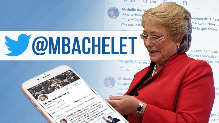 Nunca mencionó a Bolivia y @LaRoja es la cuenta más citada: Los tuits de Michelle Bachelet