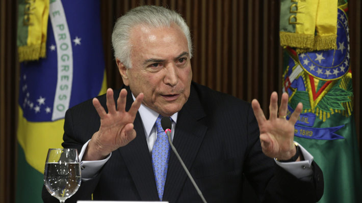 Brasil: Temer está "indignado" por la decisión de la Corte Suprema de levantar su secreto bancario