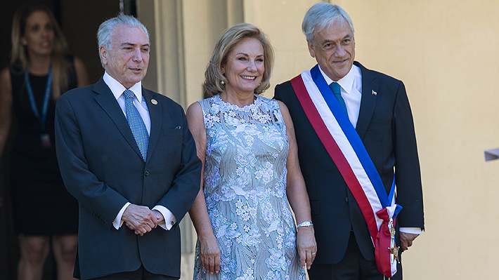 Michel Temer destaca fuertes lazos comerciales con Chile durante investidura de Sebastián Piñera