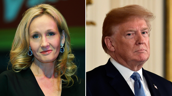 J.K. Rowling se burla de Donald Trump por jactarse de ser escritor