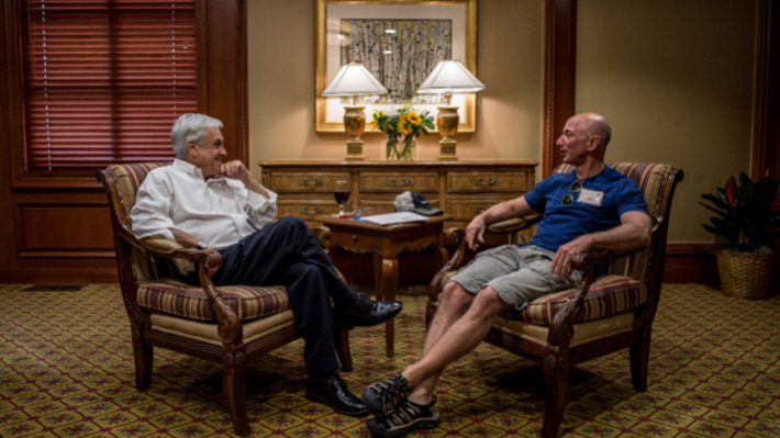Presidente Piñera participa de foro tecnológico Sun Valley y se reúne con Jeff Bezos, Tim Cook y Mark Zuckerberg