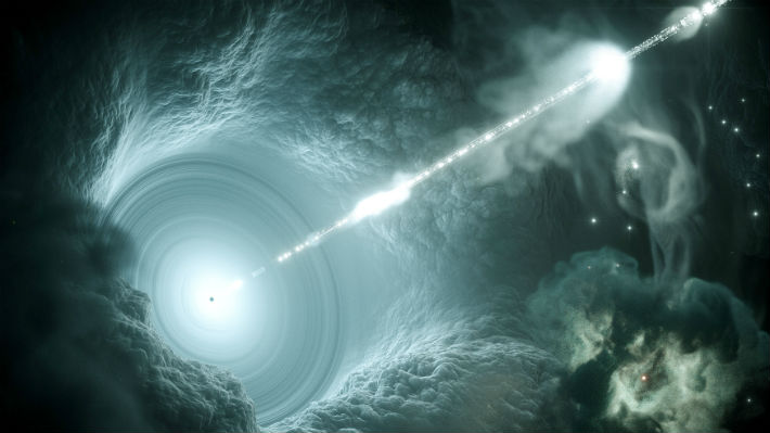 Un agujero negro supermasivo a 3.700 millones de años luz mandó un neutrino directo a la Antártica