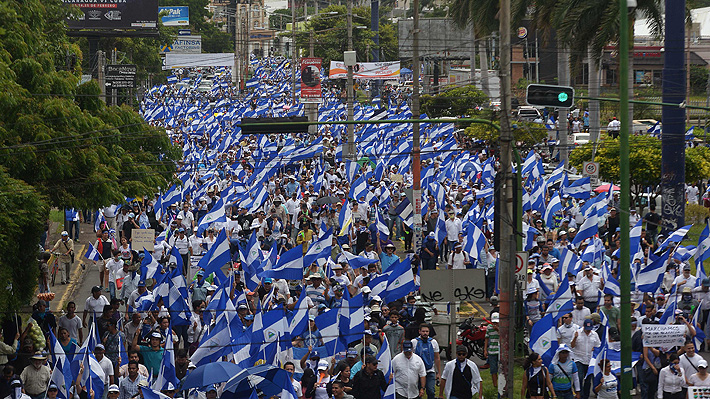 Miles de personas marchan en Nicaragua en contra del gobierno de Daniel Ortega