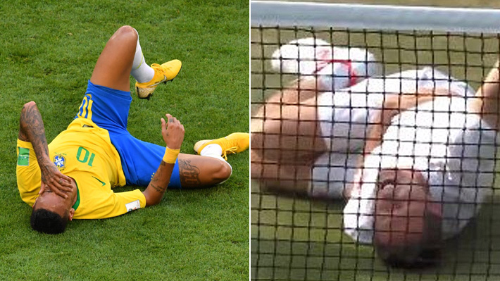 ¿Imitando las exageraciones de Neymar? La jocosa simulación que causó risas en Wimbledon