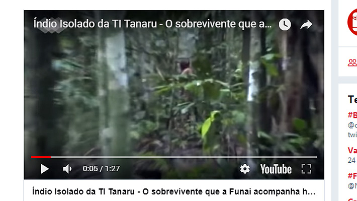 "El hombre más solitario del mundo": Video muestra al último sobreviviente de una tribu amazónica