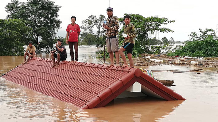 Cifran en 131 los desaparecidos y 26 las personas fallecidas tras ruptura de una represa en Laos